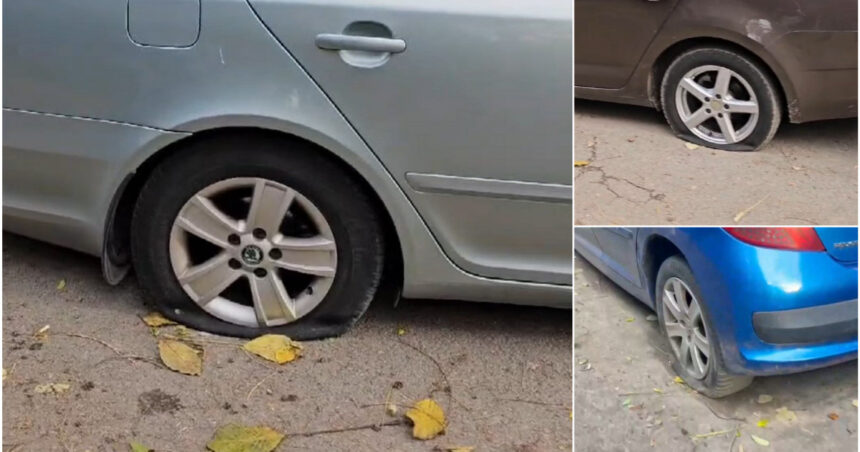 video masini vandalizate intr o parcare din constanta soferii si au gasit cauciucurile sparte 6740a86848839