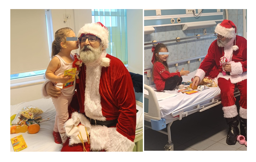 foto asociatia suflete deschise continua traditia copiii internati in spitalele constantene au primit daruri de la mos craciun 676be998347e8