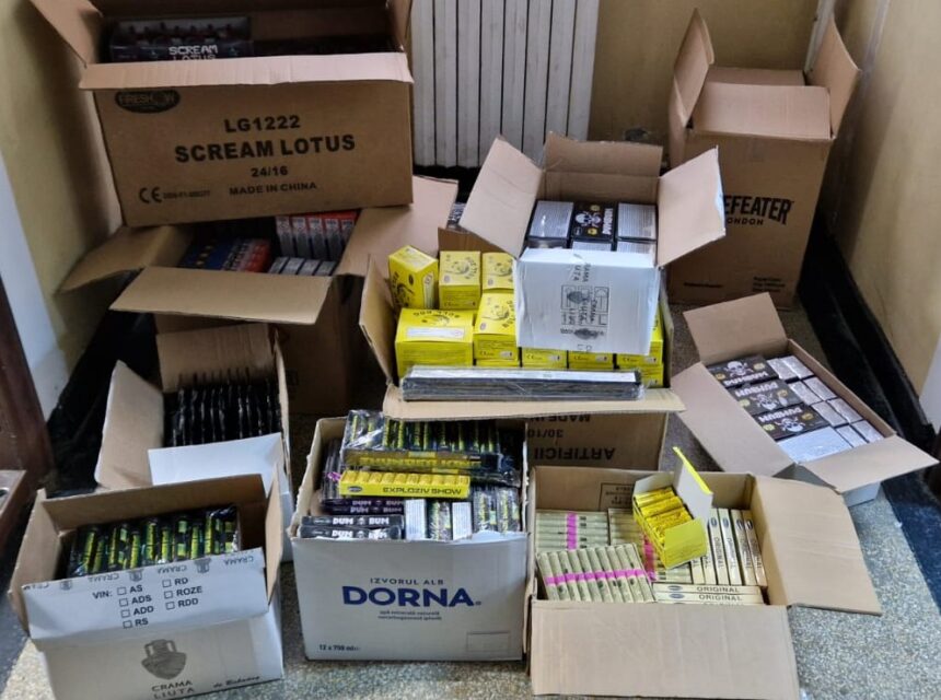peste 100 de kilograme de articole pirotehnice confiscate de jandarmii constanteni de la un comerciant din piata ovidiu 6756c666afc62