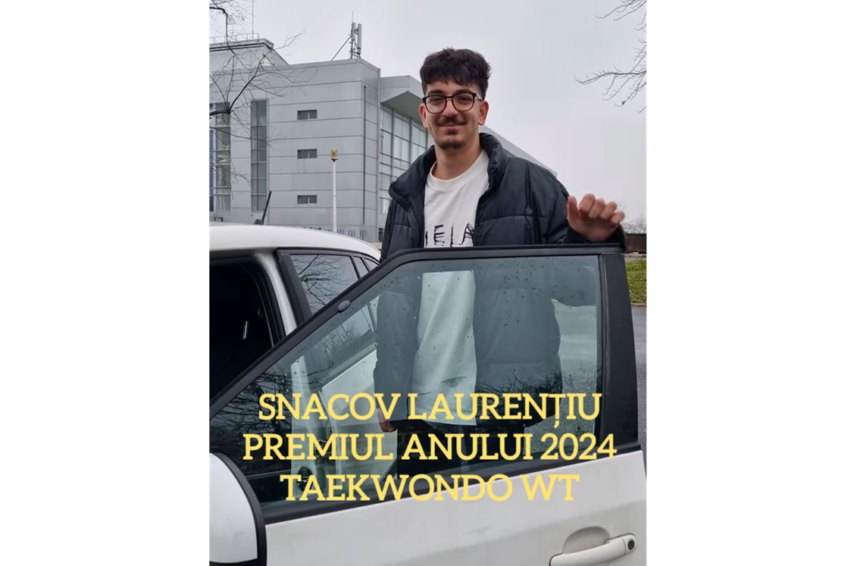 tanarul snacov laurentiu care si a inceput cariera la csc mihail kogalniceanu desemnat sportivul anului 2024 la taekwondo wt 67693ed91e39f