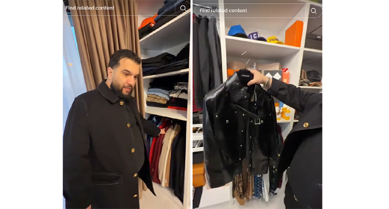 video lux si opulenta marca tzanca uraganu dressingul manelistului plin cu haine de zeci de mii de euro 6768173a007e8