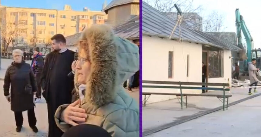 video scandal in curtea unei biserici din constanta dupa ce autoritatile au decis sa demoleze niste anexe construite ilegal 67627eeca3b22