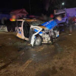 accident in care au fost implicate o masina de politie si un tir trei persoane ranite transportate la spital 6785720f14e38