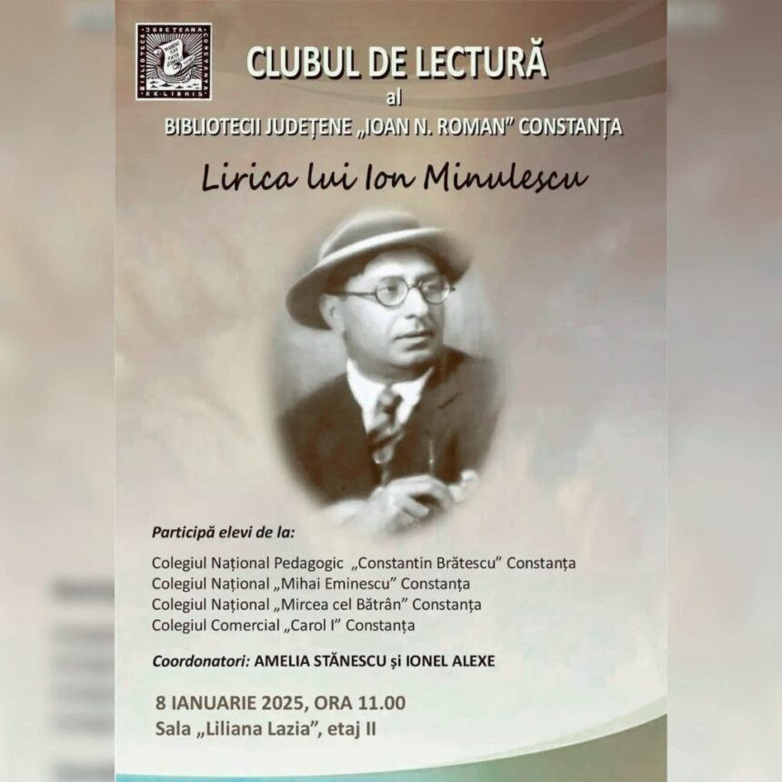 lirica lui ion minulescu subiectul editiei a doua a clubului de lectura la biblioteca judeteana constanta 677c7cb033ac2