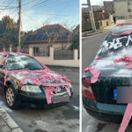 mangalia o masina cu numar de germania tinta unui atac cu spuma de ras si hartie igienica 677bac6a74922