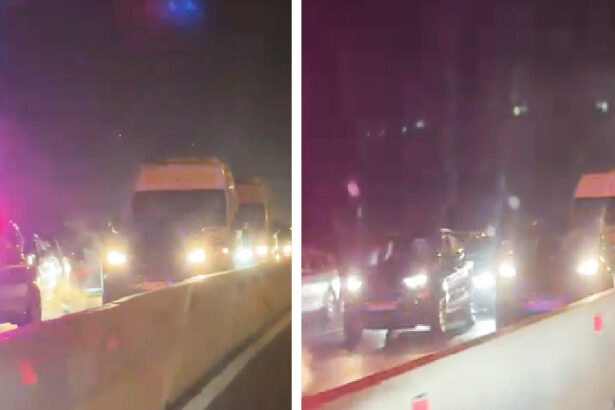 video circulatie blocata la iesire din constanta spre valu lui traian trece convoiul militar ce participa la exercitiul steadfast dart 25 679bc801b2b47