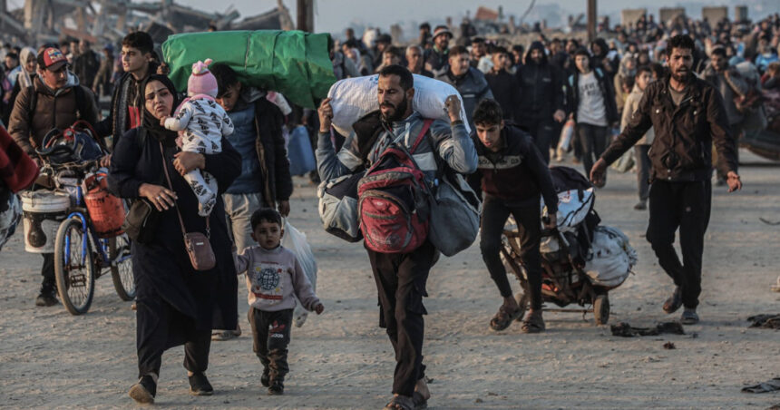 videofoto mii de palestinieni stramutati se intorc in nordul fasiei gaza dupa incheierea unui acord privind ostaticii civili 679768e176370