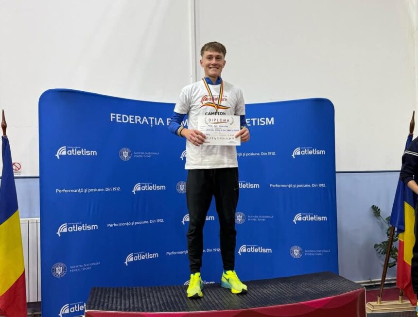 dubla de aur pentru atletul de la cs medgidia mihai alin savlovschi la nationalele in sala 67bc4fb688eeb