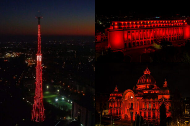 galerie foto romania iluminata in rosu de ziua europeana a numarului de urgenta 112 peste 100 de istitutii se alatura acestui demers 67a88890e9966