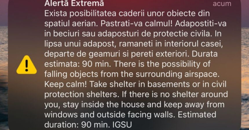 locuitorii din nordul judetului tulcea au primit un mesaj ro alert exista riscul caderii unor obiecte din spatiul aerian 67b2c3a197cce