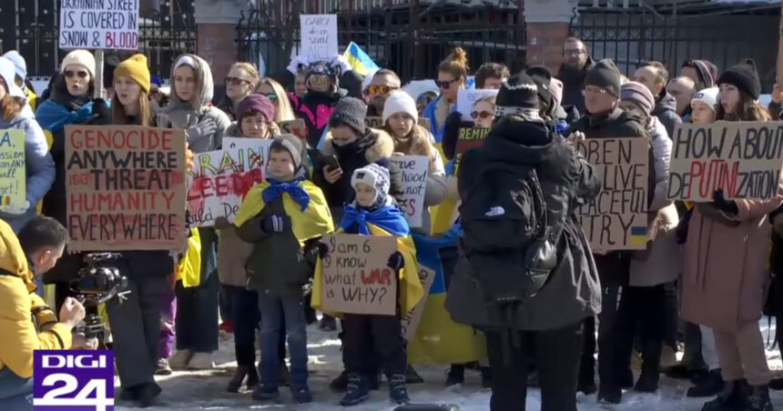 manifestatie de solidaritate cu ucraina la bucuresti luni se implinesc 3 ani de la invazia rusa 67bb0bda9f5cd