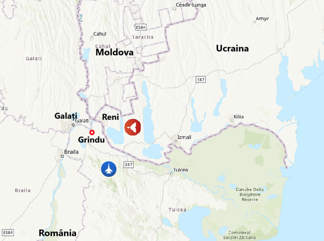 o drona ruseasca s a prabusit la grindu la circa 10 km de galati in timpul unui atac asupra orasului reni patru aeronave nato au patrulat zona iar localnicii au raportat la 112 o explozie puternic 67ad7fd3df244