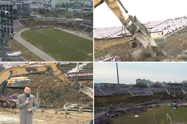 video a inceput demolarea stadionului dan paltinisanu din timisoara buldozerele fac una cu pamantul tribunele vestiarele si chioscurile 67c16456c6fb6