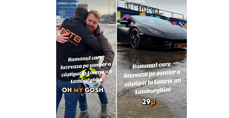video un roman a castigat la loteria britanica un lamborghini huracan tanarul a refuzat masina 679f3a6c85699