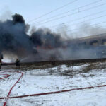 videofoto incendiu la vagonul unui tren de calatori autoritatile din olt au activat planul rosu de interventie 67b337da35529