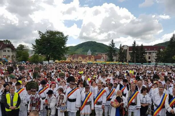 ziua costumului popular aniversata cu doua recorduri 15 000 de oameni s au imbracat in costume populare uniti intr o hora printre ei liviu dragnea foto si video 679fccbbc611c