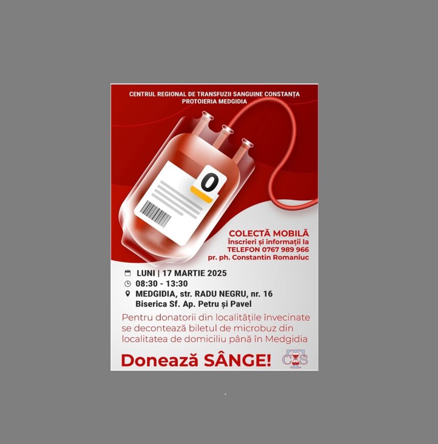 actiune de donare de sange la biserica sfintii apostoli petru si pavel din medgidia 67d6b9112f5dd