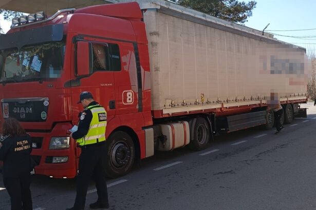 cetatean strain depistat de politistii de frontiera la volanul unui autocamion cu un permis de conducere fals 67e40270b8851