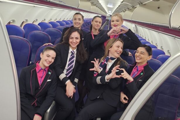 foto wizz air zboruri cu echipaje formate exclusiv din femei inclusiv pe ruta romaniei 67cc50155ba7c