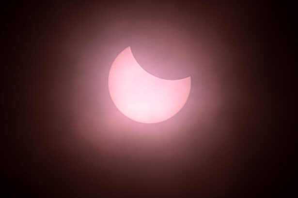galerie foto cum s a vazut eclipsa partiala de soare in intreaga lume luna a parut roz din anglia 67e8251ecb71a