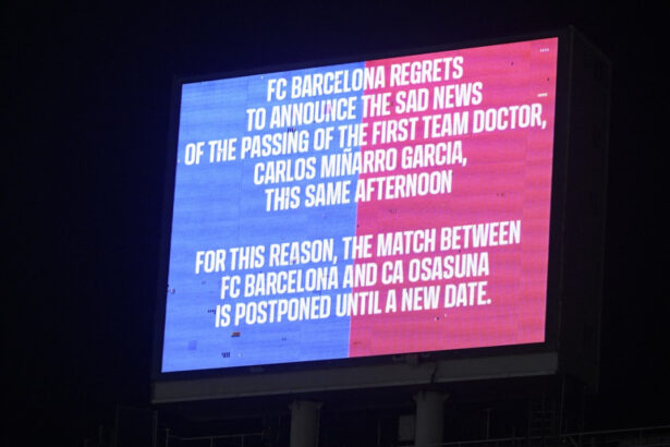 jucatorii de la fc barcelona au aflat de moartea medicului echipei cu doar cateva minute inainte de partida cu osasuna 67d06cd1b1456