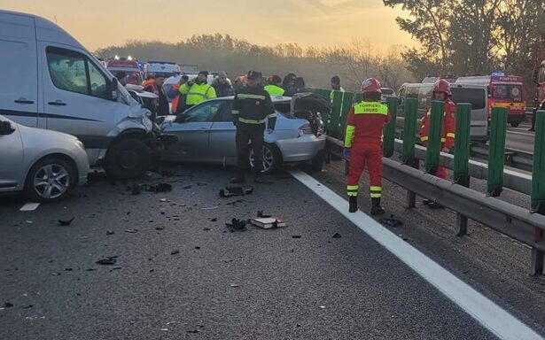 opt masini distruse in doua accidente pe autostrada a 0 centura bucuresti traficul este oprit 67ea4b40c2859