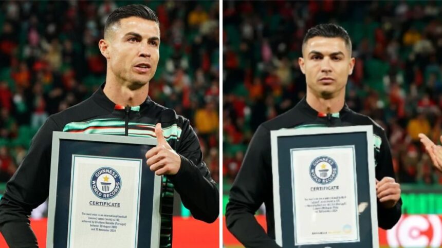 video cristiano ronaldo premiat de guinness world records chiar pe teren borna atinsa de portughez 67e073e904874