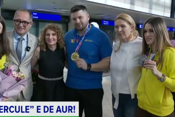 video exclusiv diana ion si rares toader performerii romaniei la atletism au fost asteptati de o pleiada de vedete la revenirea de la c e indoor 67d04a077d0b4