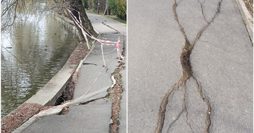 video peisaj de primavara cu alei surpate si mizerie la fiecare pas cum arata cel mai mare parc din capitala e o placere sa mergi pe aici 67d175059b18b