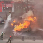 videofoto incendiu puternic in bucuresti mai multe masini au luat foc pe calea mosilor au fost aplicate restrictii de circulatie 67e26bc323d92