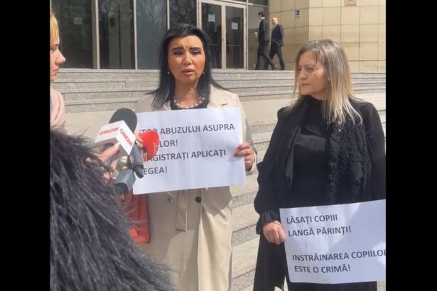 adriana bahmuteanu protest in mijlocul strazii stop abuzului a mers in fata tribunalului bucuresti alaturi de o vedeta si de o prietena 67f5138c19169