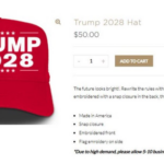 foto donald trump scoate la vanzare cu 50 de dolari bucata sepci cu inscriptia trump 2028 680b208f78b4a