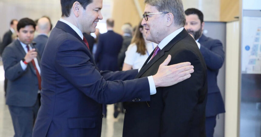 foto emil hurezeanu s a intalnit cu secretarul de stat al sua marco rubio la bruxelles 67efc4146f07f