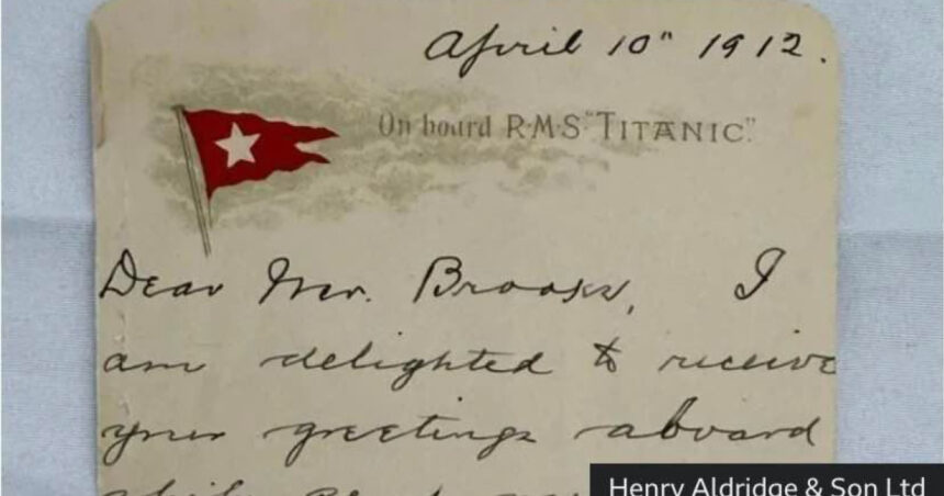 suma incredibila cu care a fost vanduta scrisoarea unui supravietuitor al titanicului 680e132dae419