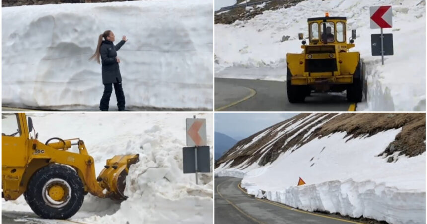 video deszapezirea pe transalpina continua imagini cu troienele de pe marginea soselei care ating chiar si doi metri inaltime 6809e6432a176