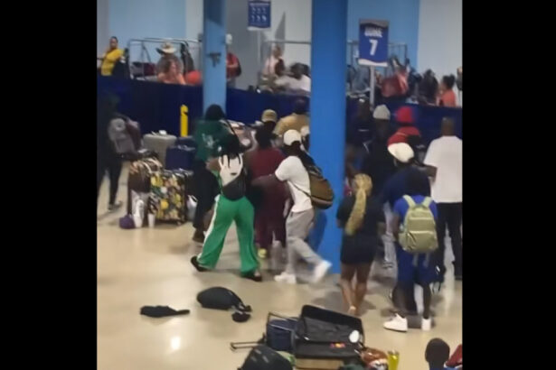 video momentul in care zeci de oameni se iau la bataie la debarcarea de pe un vas de croaziera 24 dintre ei au interzis pe navele companiei 6810f8d150658