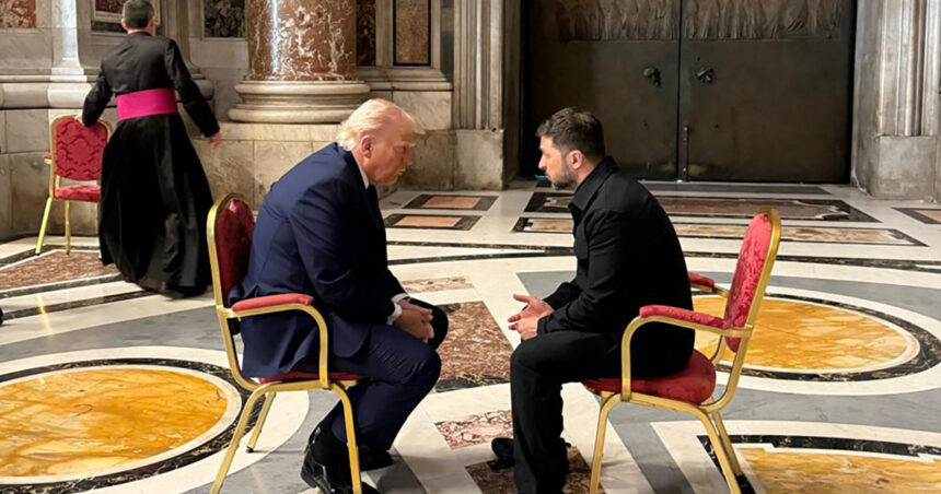videofoto culisele intalnirii extraordinare de la vatican dintre donald trump si volodimir zelenski pentru cine era de fapt al treilea scaun 680f610b265c6