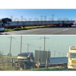 accident ca in filme doua tir uri s au ciocnit unul facea loc pentru transportul unei eoliene soferii sunt colegi de firma 6814a889c7cef