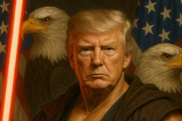 casa alba a publicat o imagine generata de inteligenta artificiala a lui trump ca jedi greseala de neiertat pentru fanii star wars 681858d7deb7f