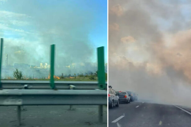circulatie blocata pe autostrada soarelui pe sensul spre constanta din cauza unui autoturism cuprins de flacari 6814dd42698f2