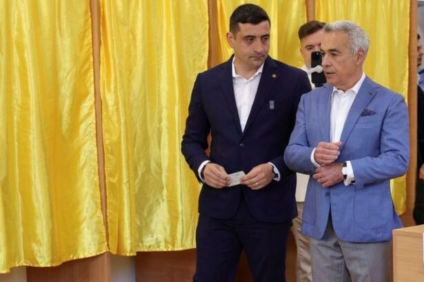 george simion si calin georgescu au venit impreuna la vot mic incident 68297313ccef0
