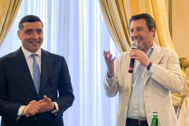 matteo salvini unul dintre liderii eurosceptici ai coalitiei de guvernare din italia il sustine pe george simion la prezidentiale 6824ed067a7b6