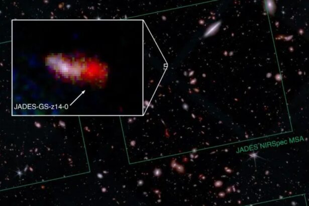 telescopul webb si a doborat propriul record pentru cea mai indepartata galaxie cu mom z14 682f8c4ac87e6