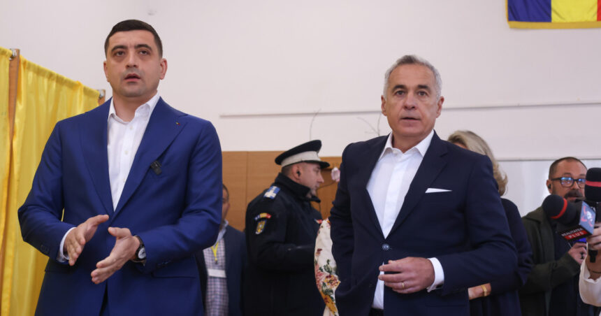 video explicatiile politiei dupa ce george simion si calin georgescu au fost dati afara din sectia de votare 68299e5561fb8