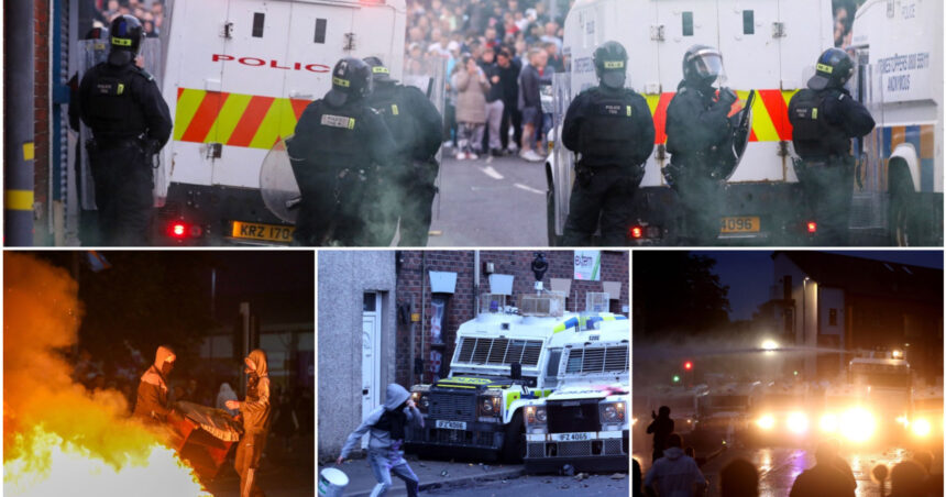 galerie foto romanii sunt vizati in mod special continua violentele in orasul nord irlandez ballymena incendieri case distruse de protestatari 684a86cd9c22c