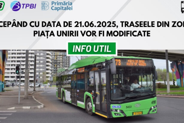 mai multe trasee ale stb se modifica incepand de sambata in zona piata unirii in capitala 685641bc23c96
