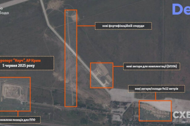 video aeroportul civil din kerci va fi transformat in unul militar destinat lansarii de drone ce arata lucrarile de amploare ale rusilor 684ba38493144