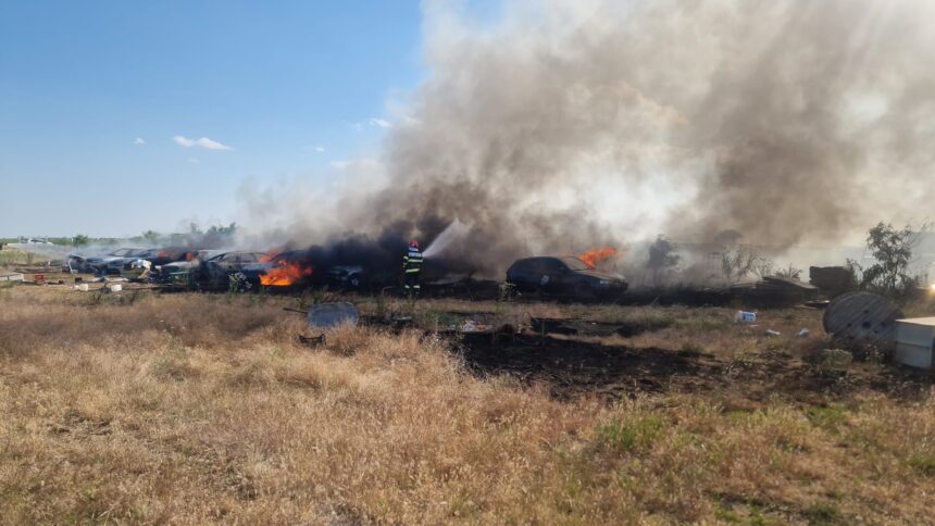 video incendiu de proportii pe strada varful cu dor din constanta au ars 9 autoturisme 68598be4d0e0b