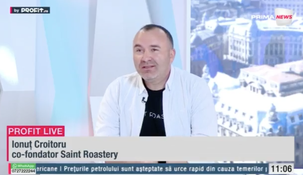 video profit ro tv ionut croitoru co fondator saint roastery in romania cafeaua de specialitate este sub 10 din consumul total de cafea competitia este foarte mica vrem sa ne extindem in 68620e8275c45