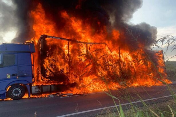incendiu la un autocamion plin cu baloti intre medgidia si pestera 68762b2e1f8d2